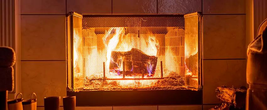 Mendota Hearth Landscape Fireplace Installation in Pasadena, Maryland